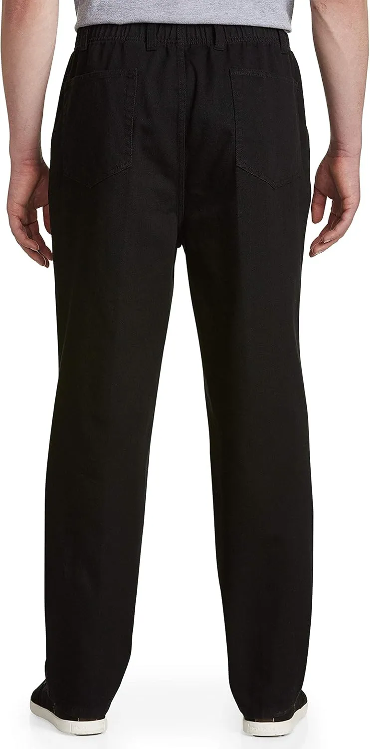 Harbor Bay by DXL Men's Big and Tall Full Elastic Waist Jeans | All-Day Comfort with Loose Fit, Elasticized Comfort Waistband
