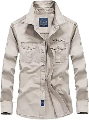 Hbufnha Men's Casual Shirt Business Shirts Button Down Quick Dry Work Trucker Plaid Shirt