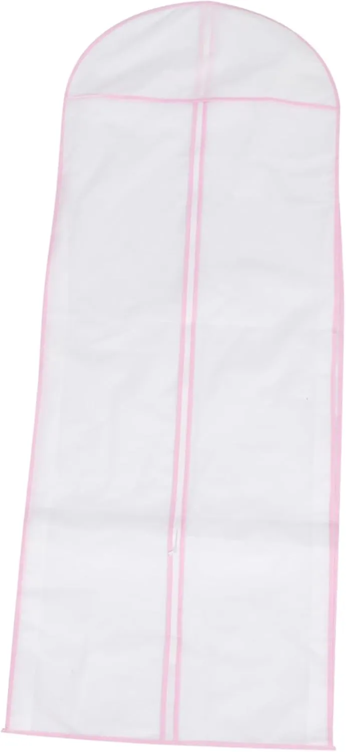 Healifty 1Pc Nonwoven Bridal Gown Garment Bag Long Edge Dress Cover Lightweight Wedding Dress Protector for Storage Travel Prevents Dust Wrinkles