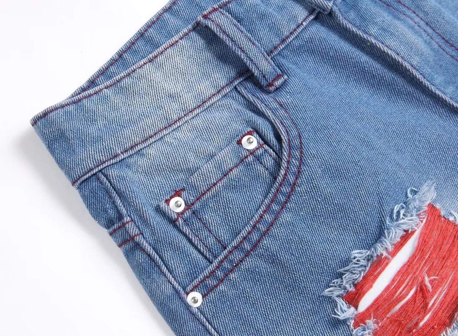 HENGAO Boys Ripped Denim Shorts Distressed Frayed Jean Shorts
