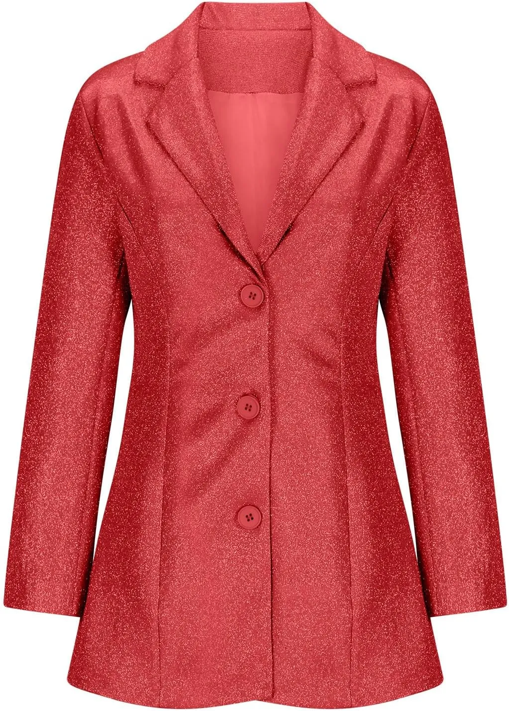 HGps8w Women's Sequins Blazer Dress Sexy Button Up Long Blazers Sparkle Suit Jackets Formal Evening Party Club Outfits