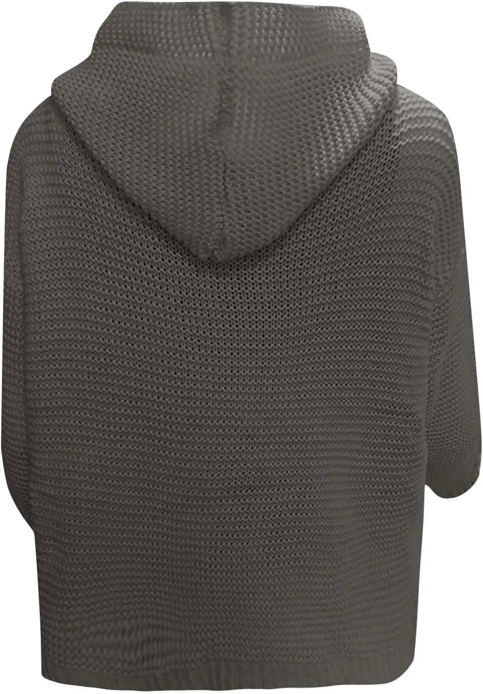 Holiday Hood Long Sleeve Sweater Ladies Cocktail Basic Hooded Regular Fit Windbreaker Women Knit Soft Solid