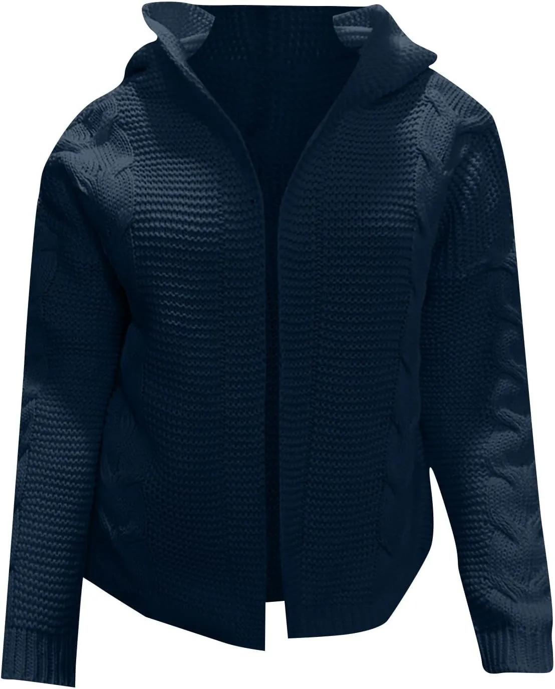 Holiday Hood Long Sleeve Sweater Ladies Cocktail Basic Hooded Regular Fit Windbreaker Women Knit Soft Solid