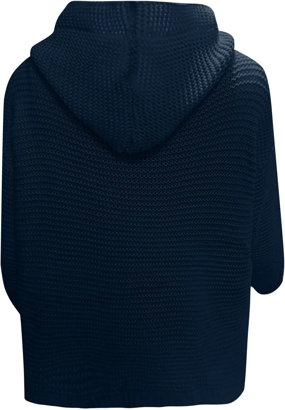 Holiday Hood Long Sleeve Sweater Ladies Cocktail Basic Hooded Regular Fit Windbreaker Women Knit Soft Solid