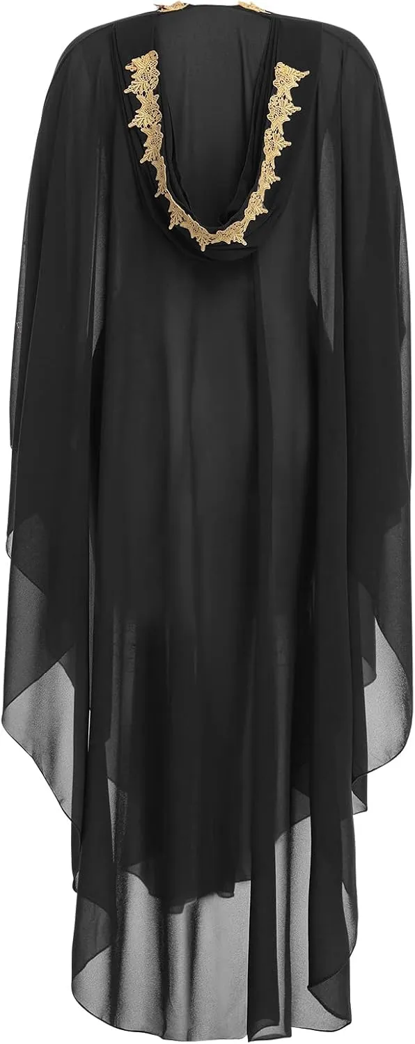 IBTOM CASTLE Abaya for Women Muslim, Beaded Embroidered Maxi Kaftan Dress Cardigan Caftan Dubai Arabic Kimono Robe