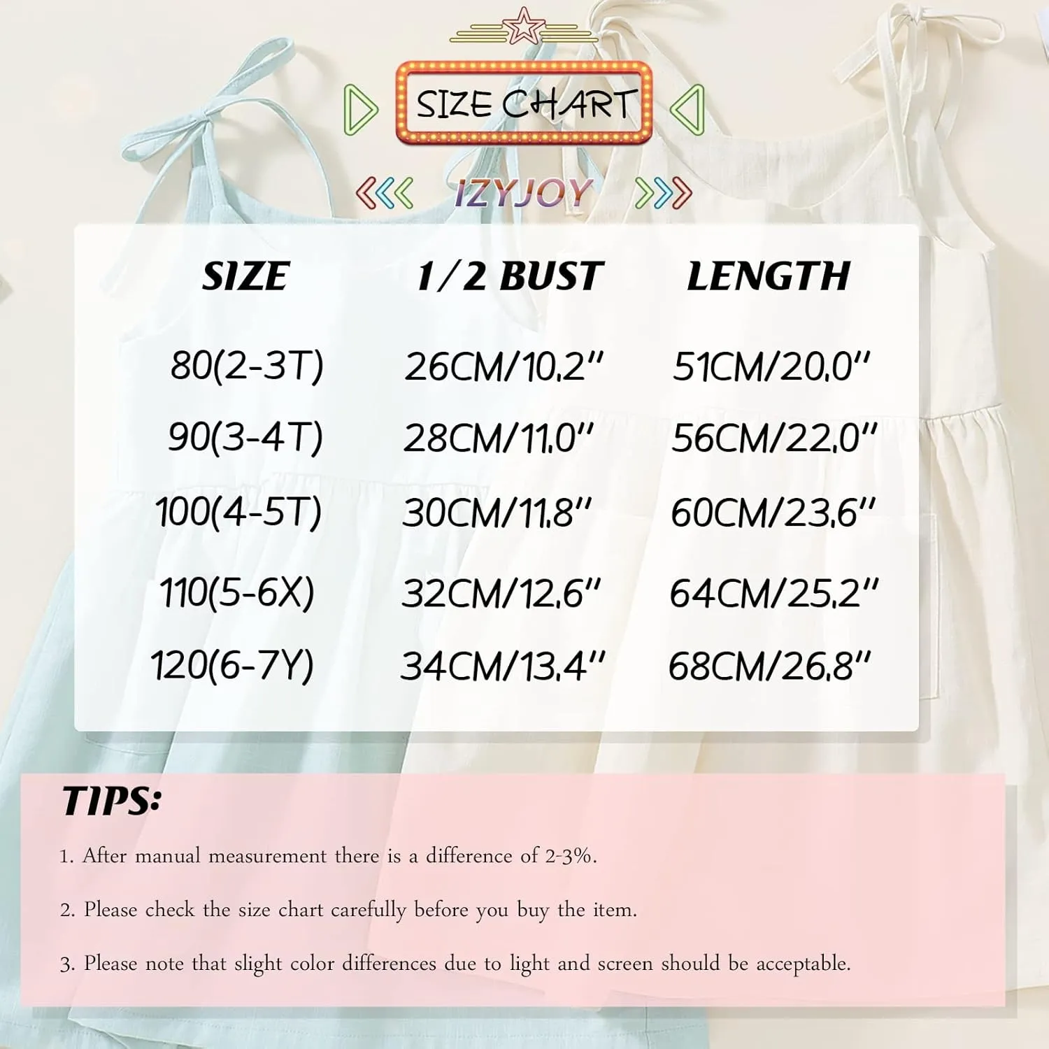 IZYJOY Toddler Baby Girl Summer Cotton Linen White Dresses Bow Straps Sleeveless with Pockets Little Girls Beach Sundress