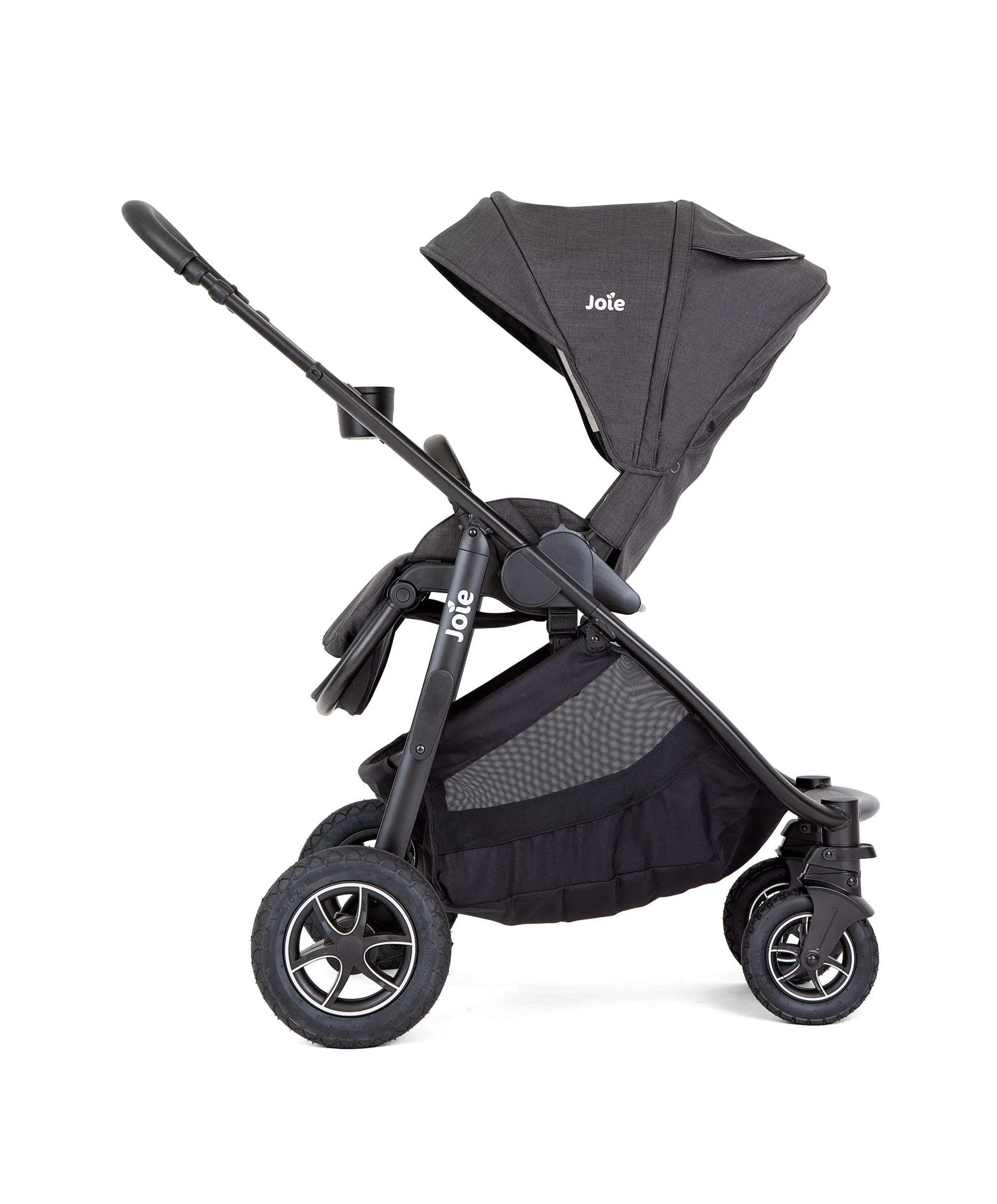 Joie Verstax Pushchair Bundle with i-Snug Carseat & Ramble Carrycot - Shale
