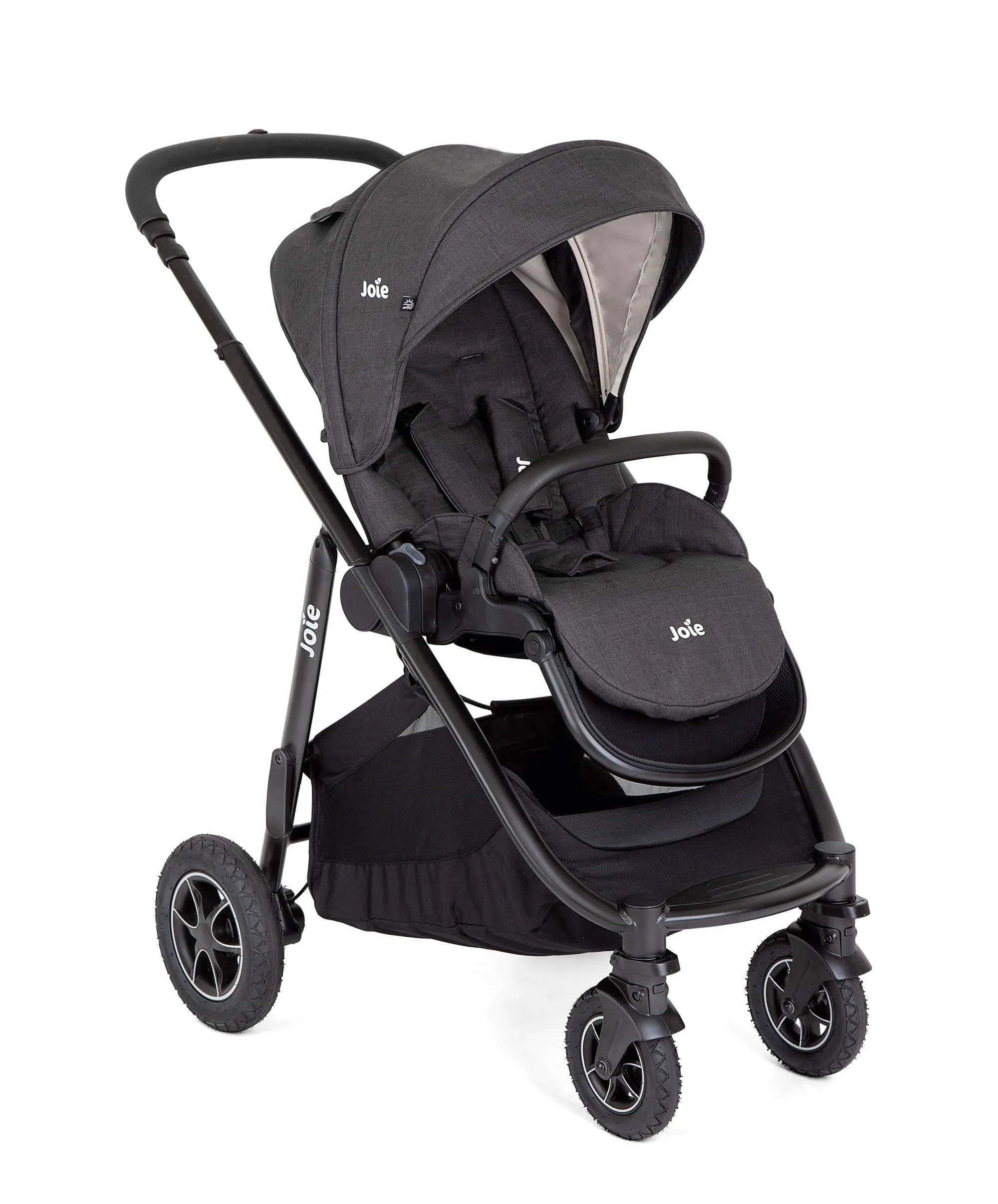 Joie Verstax Pushchair Bundle with i-Snug Carseat & Ramble Carrycot - Shale