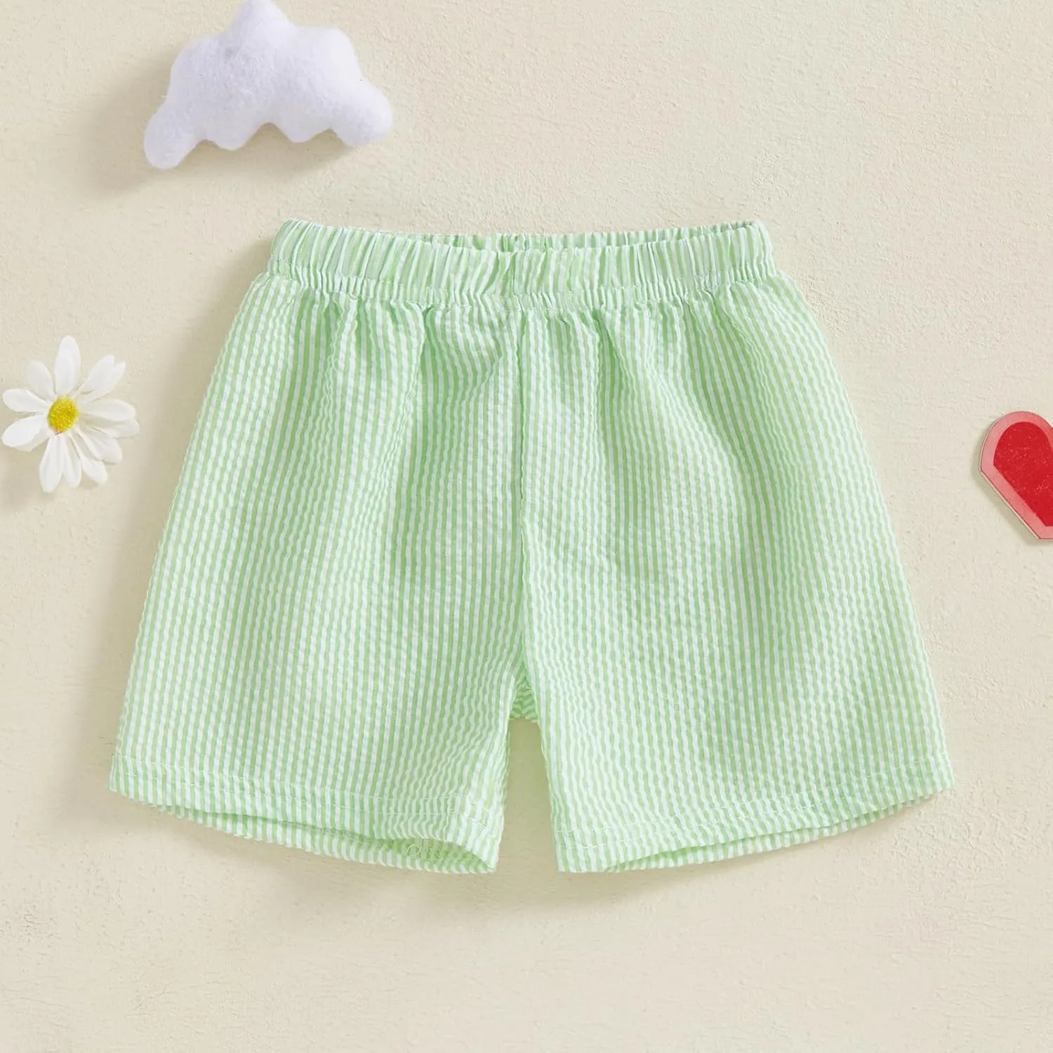 Karuedoo Toddler Baby Boy Girl Shorts Gingham Plaid/Seersucker Shorts Summer Casual Elastic Waist Shorts Pants Bottoms