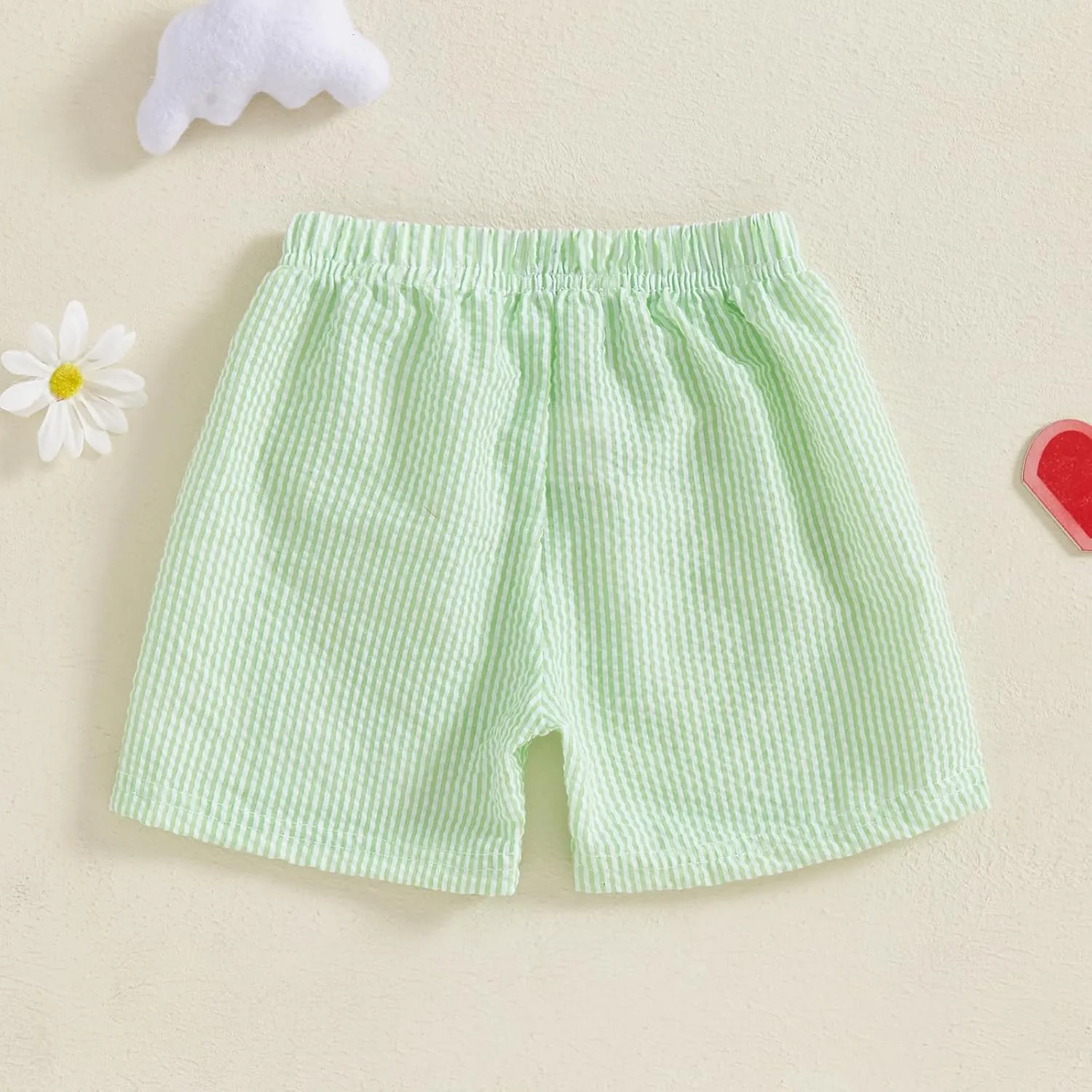 Karuedoo Toddler Baby Boy Girl Shorts Gingham Plaid/Seersucker Shorts Summer Casual Elastic Waist Shorts Pants Bottoms