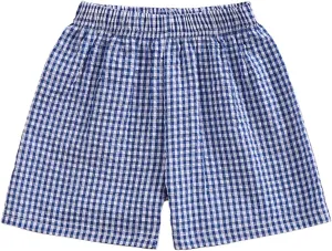 Karuedoo Toddler Baby Boy Girl Shorts Gingham Plaid/Seersucker Shorts Summer Casual Elastic Waist Shorts Pants Bottoms