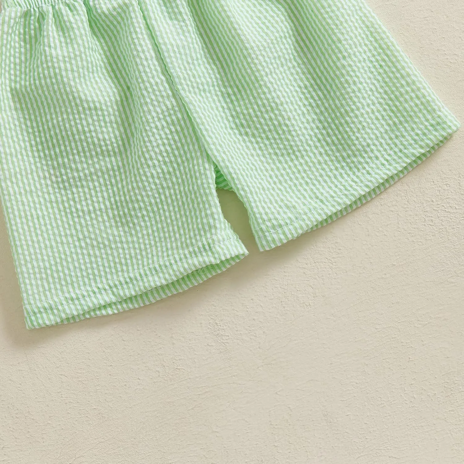 Karuedoo Toddler Baby Boy Girl Shorts Gingham Plaid/Seersucker Shorts Summer Casual Elastic Waist Shorts Pants Bottoms
