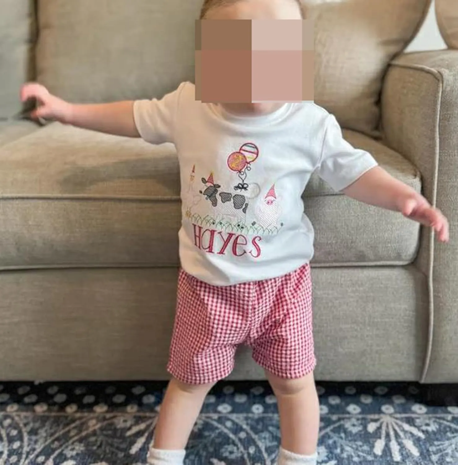 Karuedoo Toddler Baby Boy Girl Shorts Gingham Plaid/Seersucker Shorts Summer Casual Elastic Waist Shorts Pants Bottoms