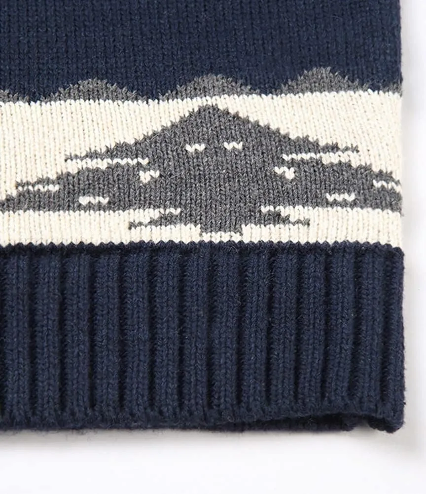 Kedera Men's Cardigan Sweaters Stand Collar Cable Thick Knitted Full Zip Sweater with Pattern