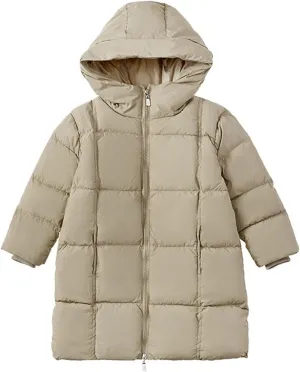 Kids Toddler Baby Girls Boys Winter Warm Thick Solid Cotton Long Sleeve Padded Jacket Coat Youth Jackets