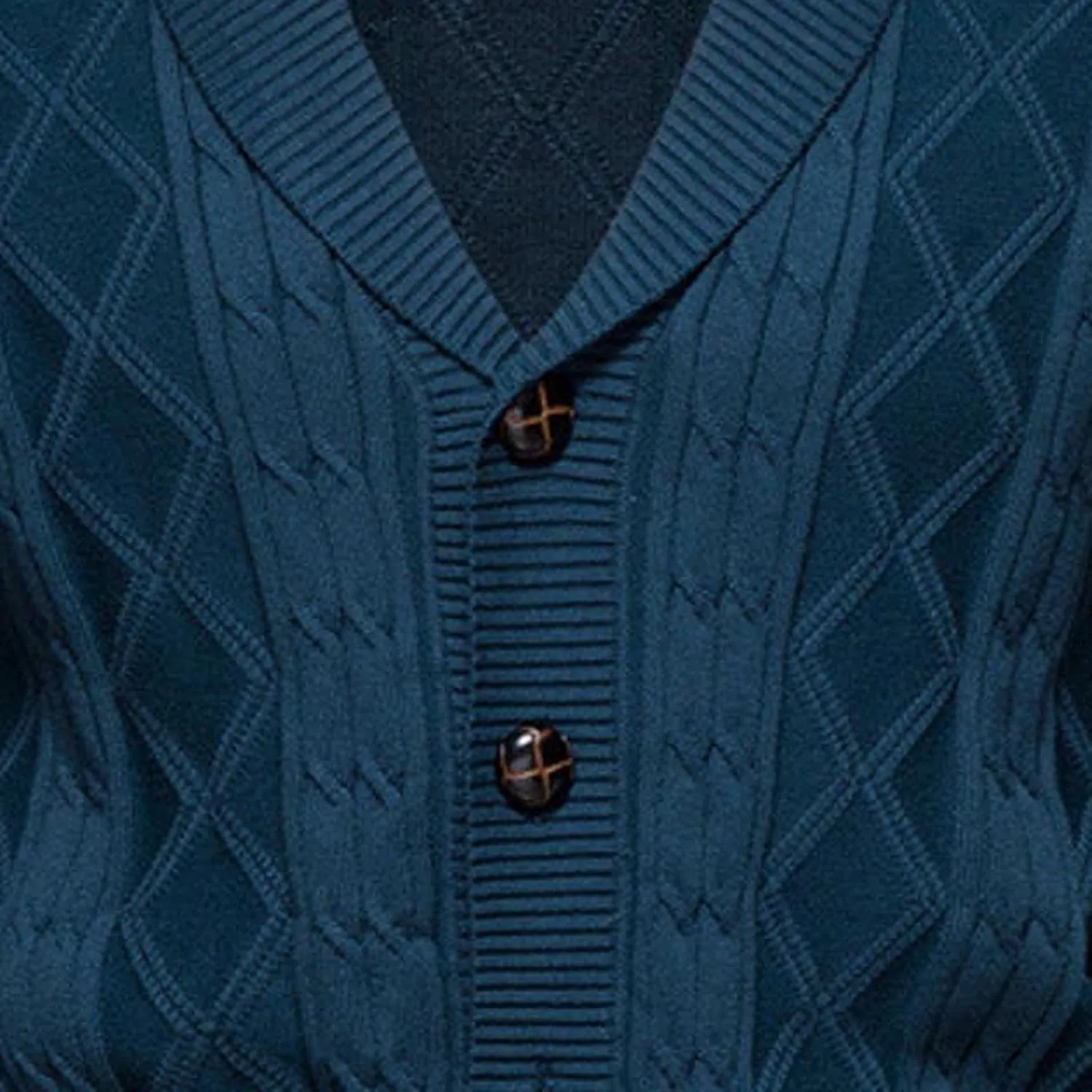 Knitwear Sweater for Men's Coat Fashion Retro Lapel Button Loose Plus Size Cable Knited Cardigan Henley Sweater