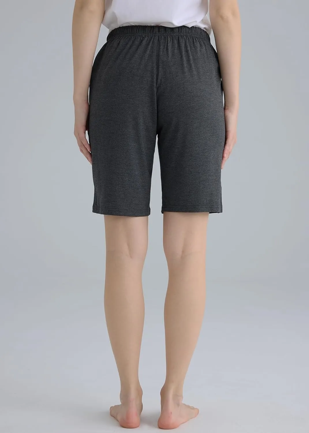 Latuza Women's Viscose Pajama Shorts Knee Length Sleep Shorts
