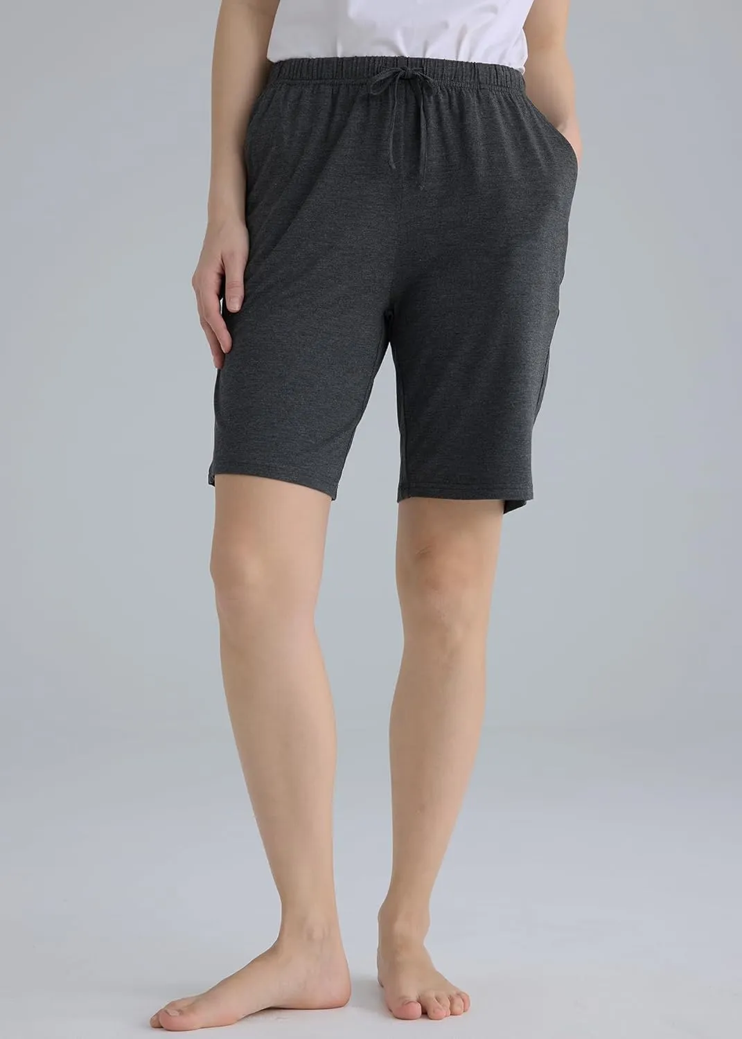 Latuza Women's Viscose Pajama Shorts Knee Length Sleep Shorts