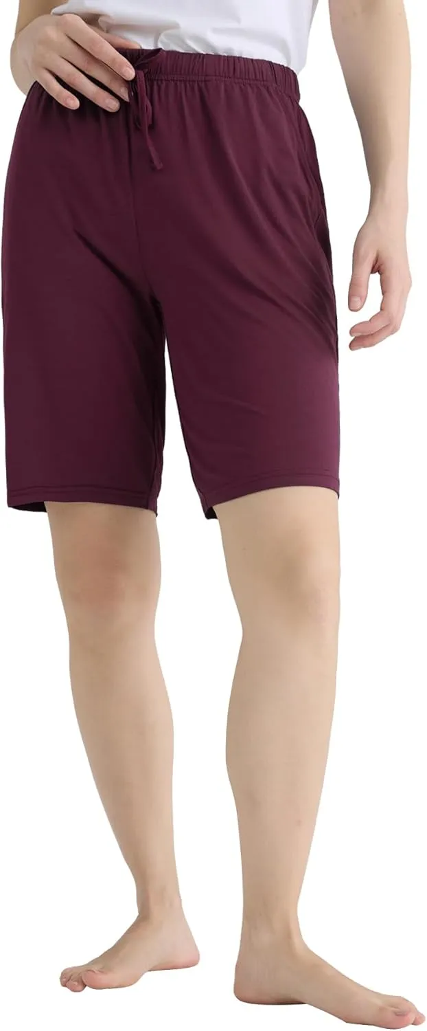 Latuza Women's Viscose Pajama Shorts Knee Length Sleep Shorts