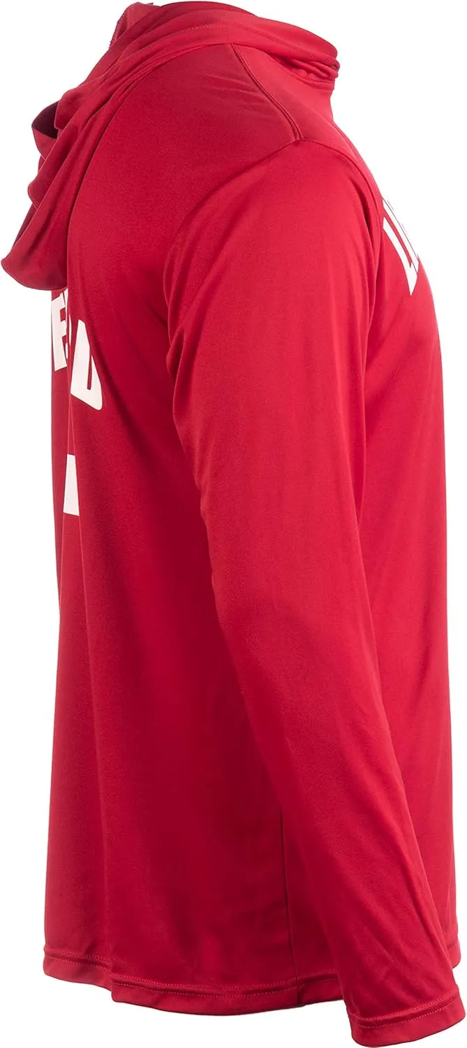 Lifeguard | Red UPF 50  Sunblocking Sun Shirt Performance Uniform Costume Hoodie T-Shirt
