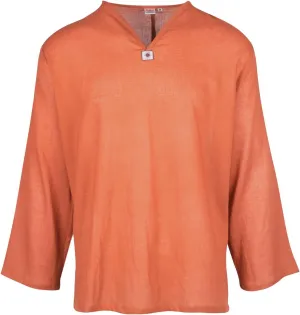 LOFBAZ Men's T-Shirt 100% Cotton Beach Hippie Shirt V-Neck Yoga Tunic Top