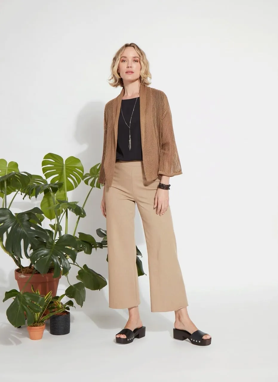 Lyss Harper Linen Cardigan  Mesh Cardigan for Women and Open Front Cardigan Sweater with Long Sleeves