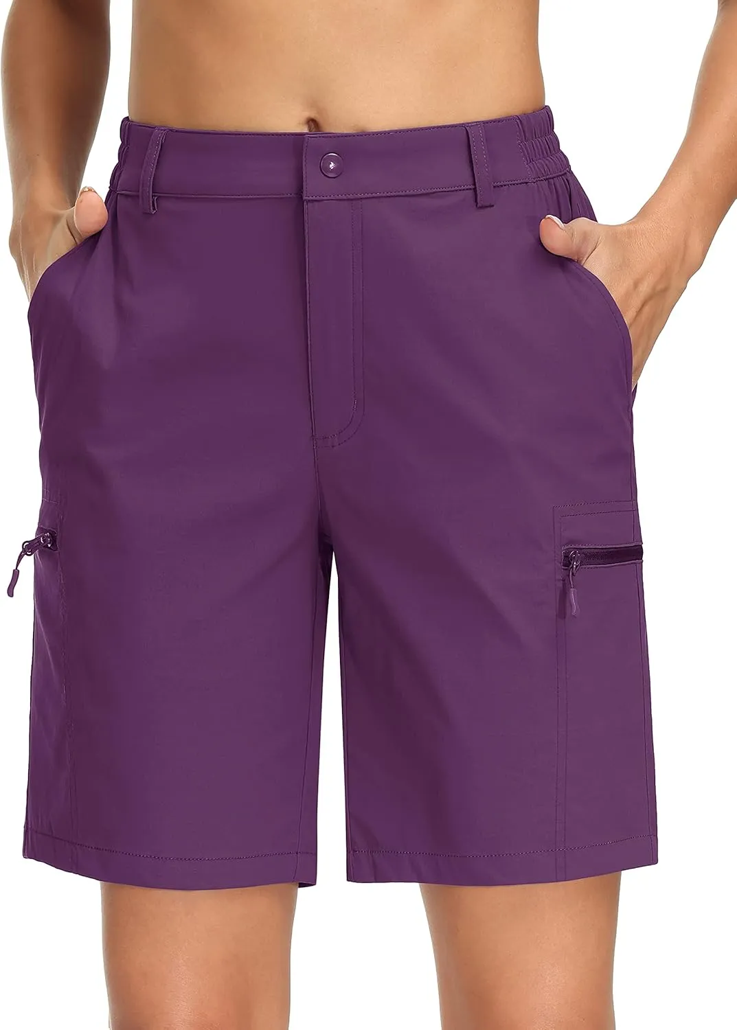 MAGCOMSEN Women's Hiking Shorts Quick Dry Lightweight Golf Shorts with 4 Pockets Summer Casual Athletic Running Shorts