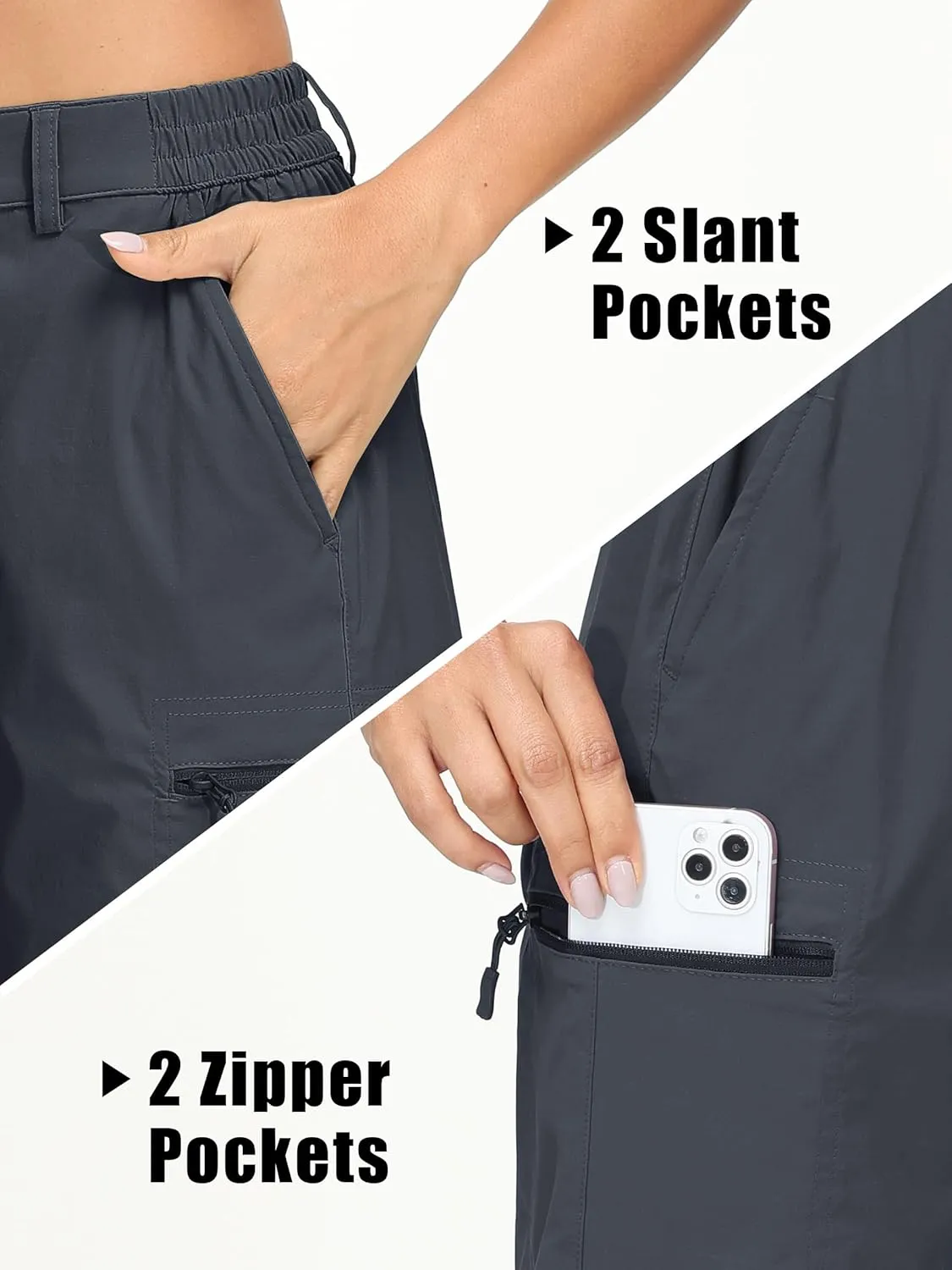 MAGCOMSEN Women's Hiking Shorts Quick Dry Lightweight Golf Shorts with 4 Pockets Summer Casual Athletic Running Shorts