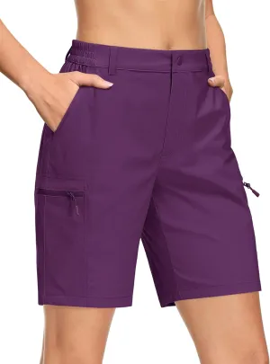 MAGCOMSEN Women's Hiking Shorts Quick Dry Lightweight Golf Shorts with 4 Pockets Summer Casual Athletic Running Shorts