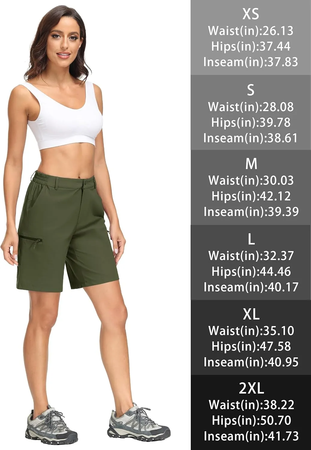 MAGCOMSEN Women's Hiking Shorts Quick Dry Lightweight Golf Shorts with 4 Pockets Summer Casual Athletic Running Shorts