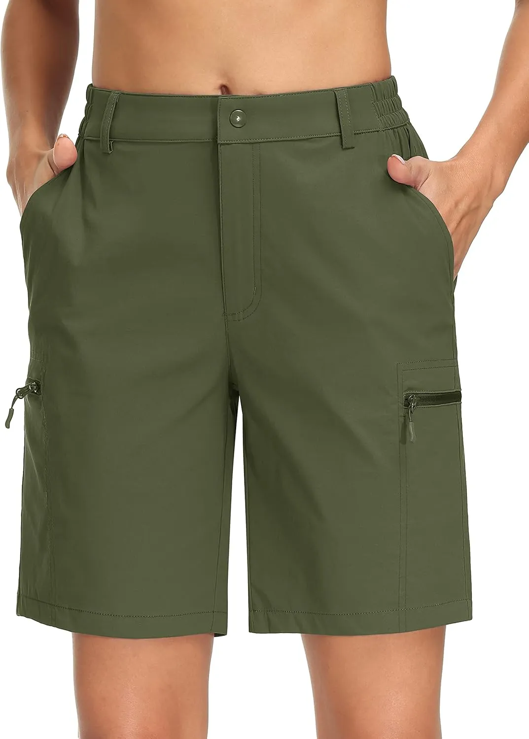 MAGCOMSEN Women's Hiking Shorts Quick Dry Lightweight Golf Shorts with 4 Pockets Summer Casual Athletic Running Shorts