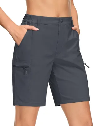 MAGCOMSEN Women's Hiking Shorts Quick Dry Lightweight Golf Shorts with 4 Pockets Summer Casual Athletic Running Shorts
