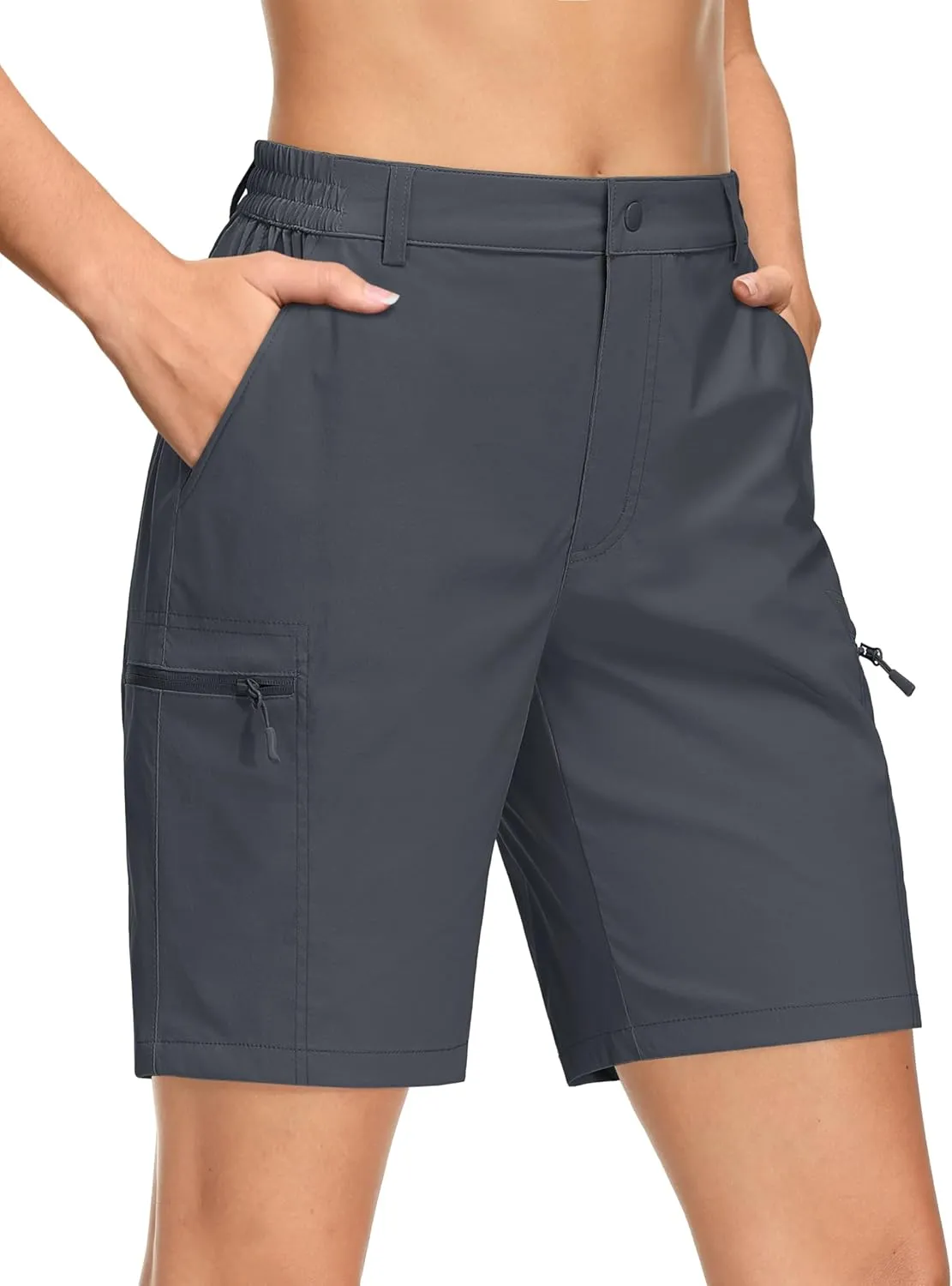 MAGCOMSEN Women's Hiking Shorts Quick Dry Lightweight Golf Shorts with 4 Pockets Summer Casual Athletic Running Shorts