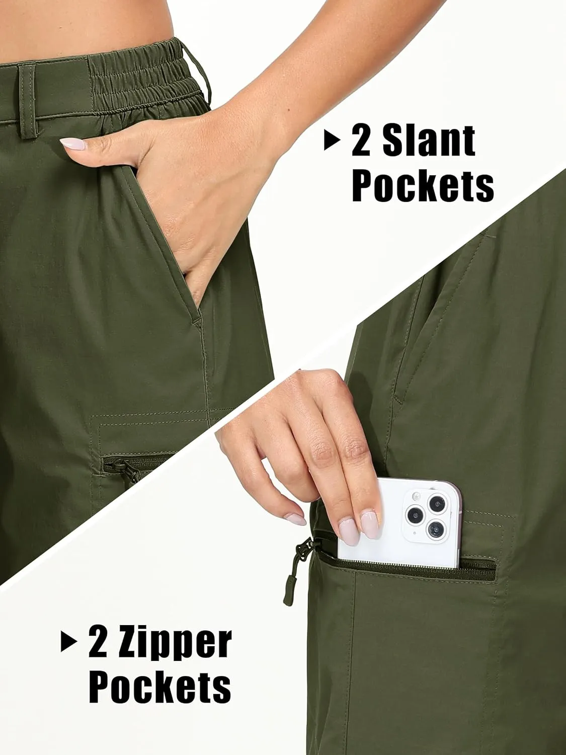 MAGCOMSEN Women's Hiking Shorts Quick Dry Lightweight Golf Shorts with 4 Pockets Summer Casual Athletic Running Shorts