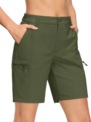 MAGCOMSEN Women's Hiking Shorts Quick Dry Lightweight Golf Shorts with 4 Pockets Summer Casual Athletic Running Shorts