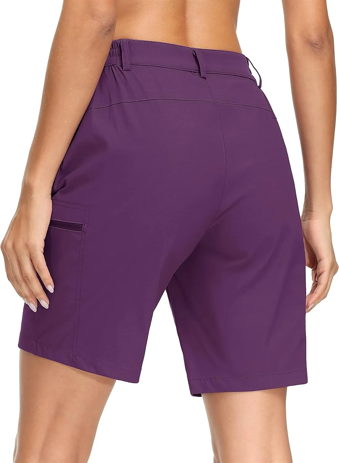MAGCOMSEN Women's Hiking Shorts Quick Dry Lightweight Golf Shorts with 4 Pockets Summer Casual Athletic Running Shorts