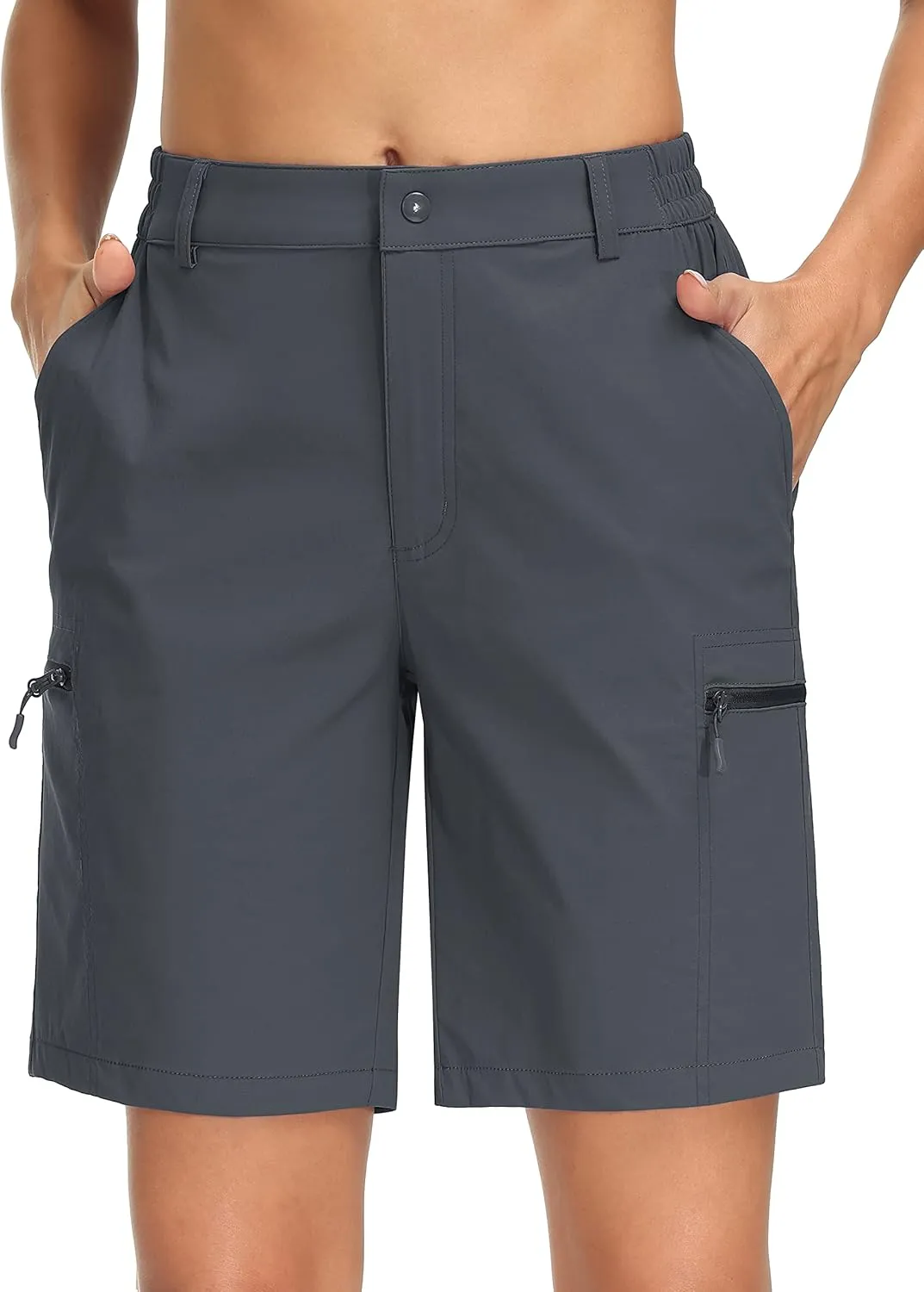 MAGCOMSEN Women's Hiking Shorts Quick Dry Lightweight Golf Shorts with 4 Pockets Summer Casual Athletic Running Shorts