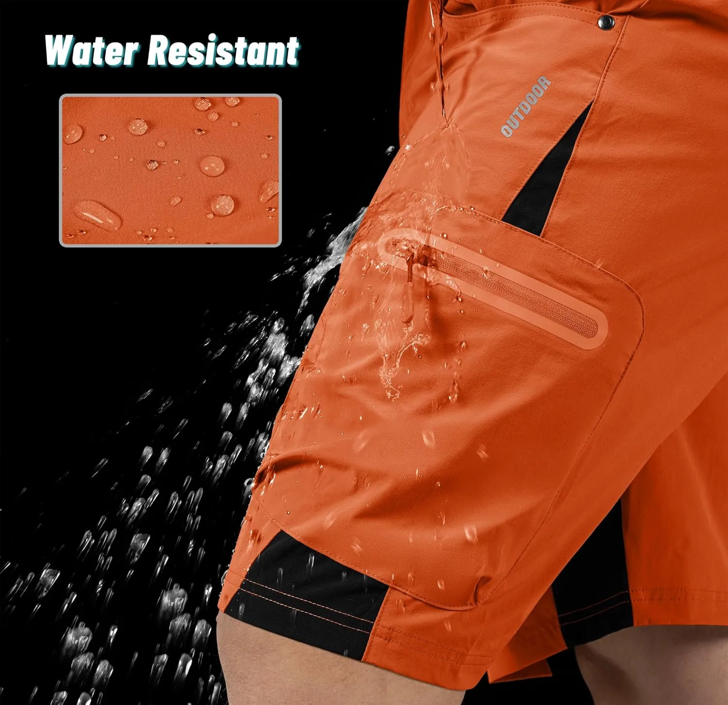 MAGNIVIT Men's Hiking Shorts Quick Dry Cargo Shorts Ripstop Tactical Water Repellent Work Shorts with Multi-Pockets