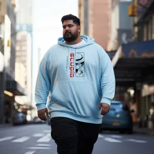 M.D. Luffy Plus Size Hoodie Ice Blue