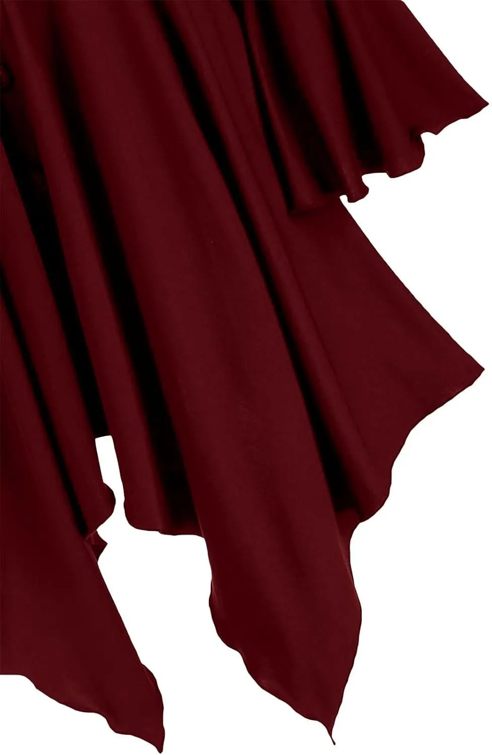 Medieval Hooded Dress for Women Gothic Medieval Cloak Vintage Witch Costume for Halloween Steampunk High Low Dresses