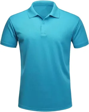 Men Quick Dry Golf Polo Shirt Summer Short Sleeve Slim Basic Tops Lightweight Casual Sports Shirt