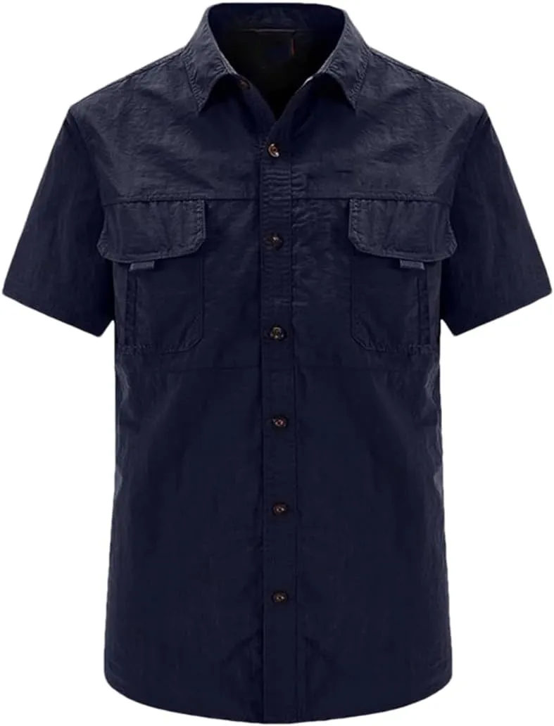 Men Tactical Shirts 6XL Summer SWAT Outdoor Combat Multi-Pocket Quick Dry Cargo Camping Long-Sleeved Shirts