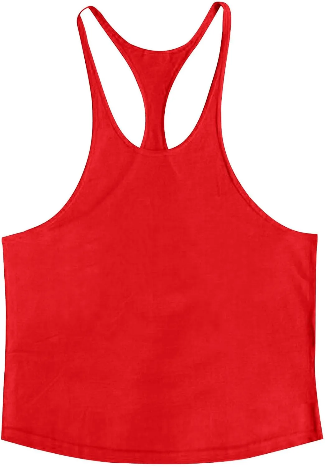 Mens Basic Stringer Tank Tops Y-Back Bodybuilding Muscle Sleeveless T-Shirts Cotton Gym Workout Fitness Tank Shirt