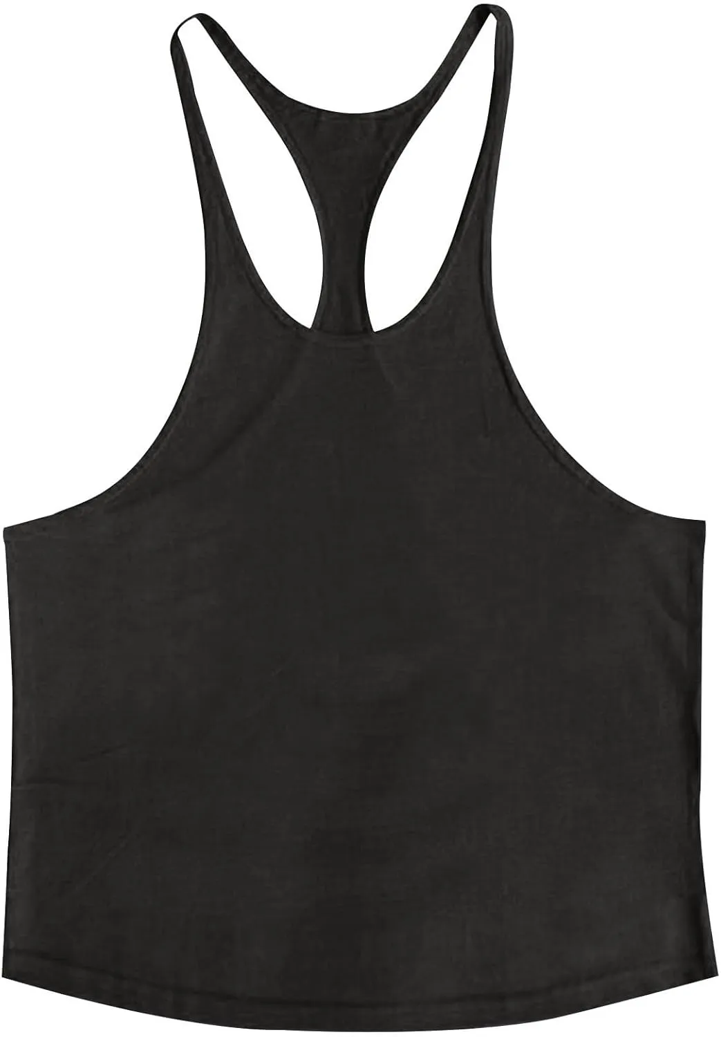 Mens Basic Stringer Tank Tops Y-Back Bodybuilding Muscle Sleeveless T-Shirts Cotton Gym Workout Fitness Tank Shirt