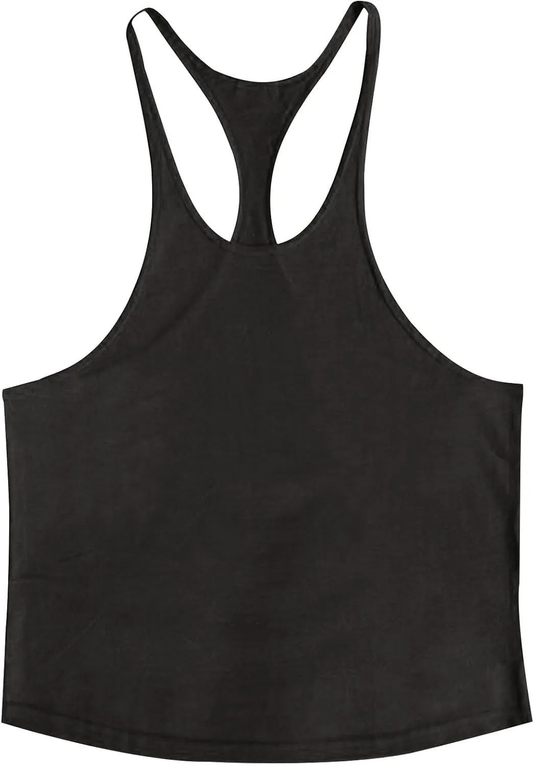 Mens Basic Stringer Tank Tops Y-Back Bodybuilding Muscle Sleeveless T-Shirts Cotton Gym Workout Fitness Tank Shirt