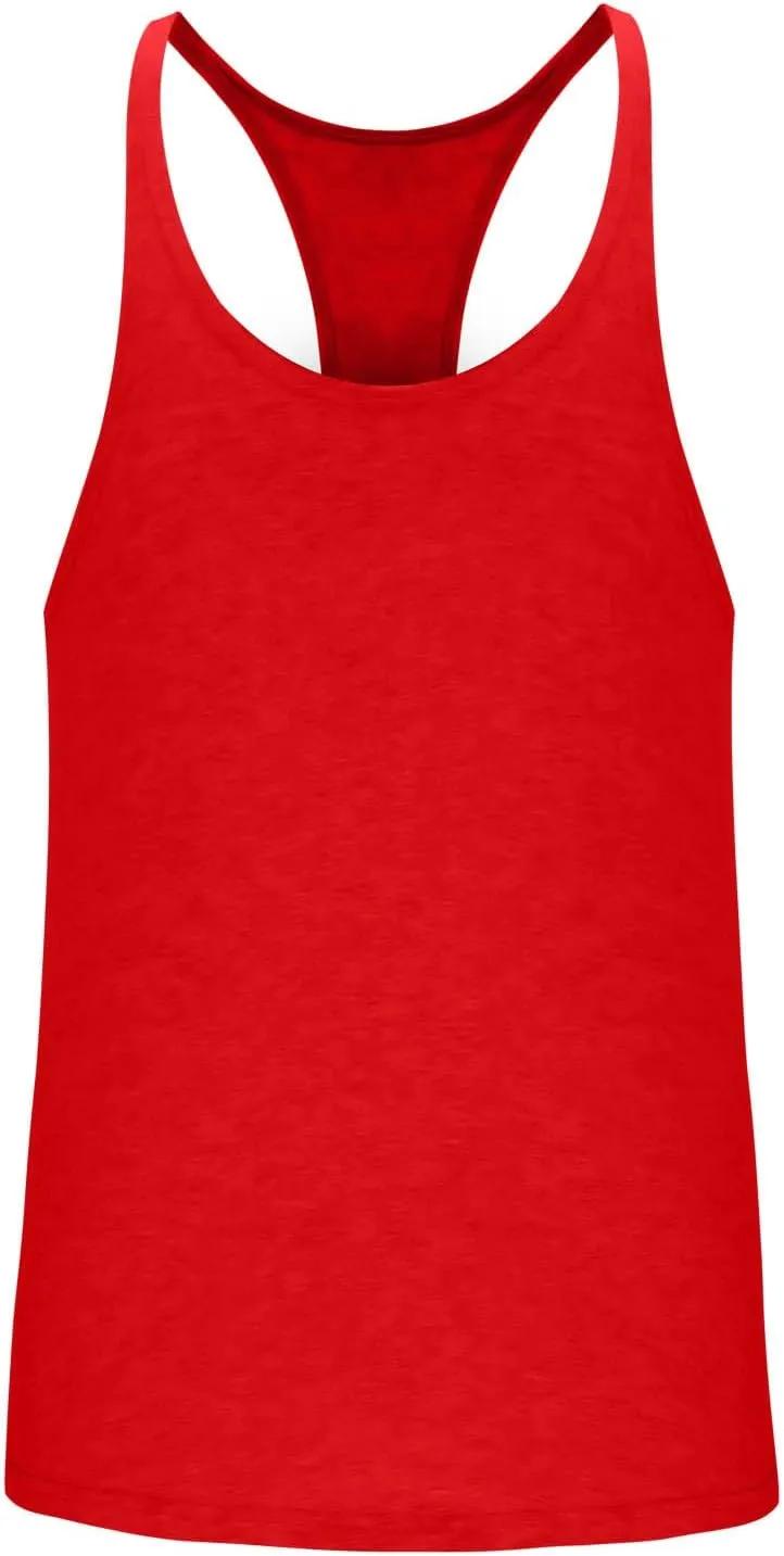 Mens Basic Stringer Tank Tops Y-Back Bodybuilding Muscle Sleeveless T-Shirts Cotton Gym Workout Fitness Tank Shirt