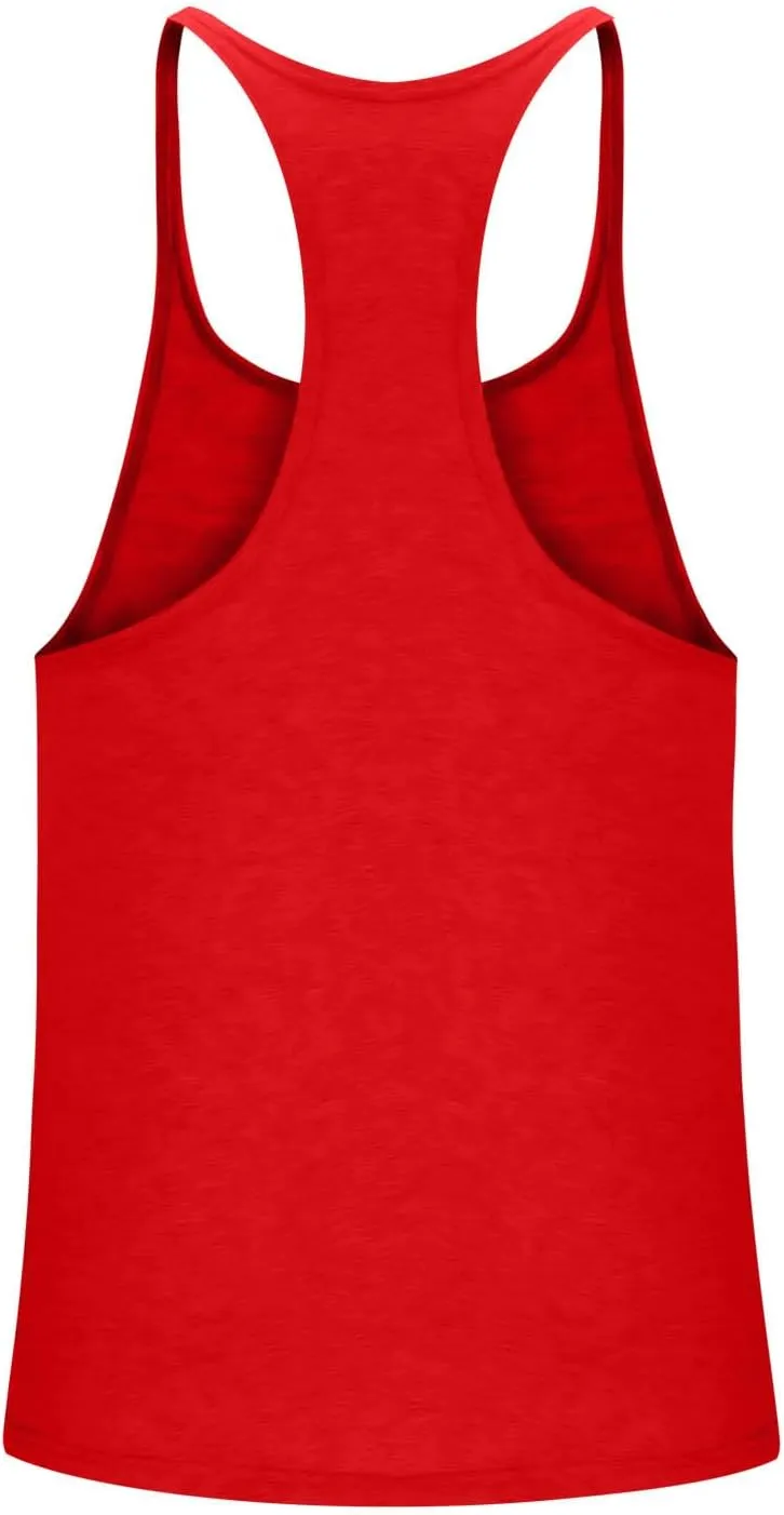 Mens Basic Stringer Tank Tops Y-Back Bodybuilding Muscle Sleeveless T-Shirts Cotton Gym Workout Fitness Tank Shirt