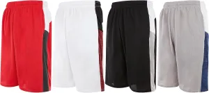 Mens Basketball Shorts with Pockets, Active Athletic Performance Gym Workout Shorts for Men Workout Shorts, 4 Pack