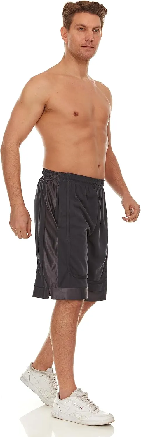 Mens Basketball Shorts with Pockets, Active Athletic Performance Gym Workout Shorts for Men Workout Shorts, 4 Pack
