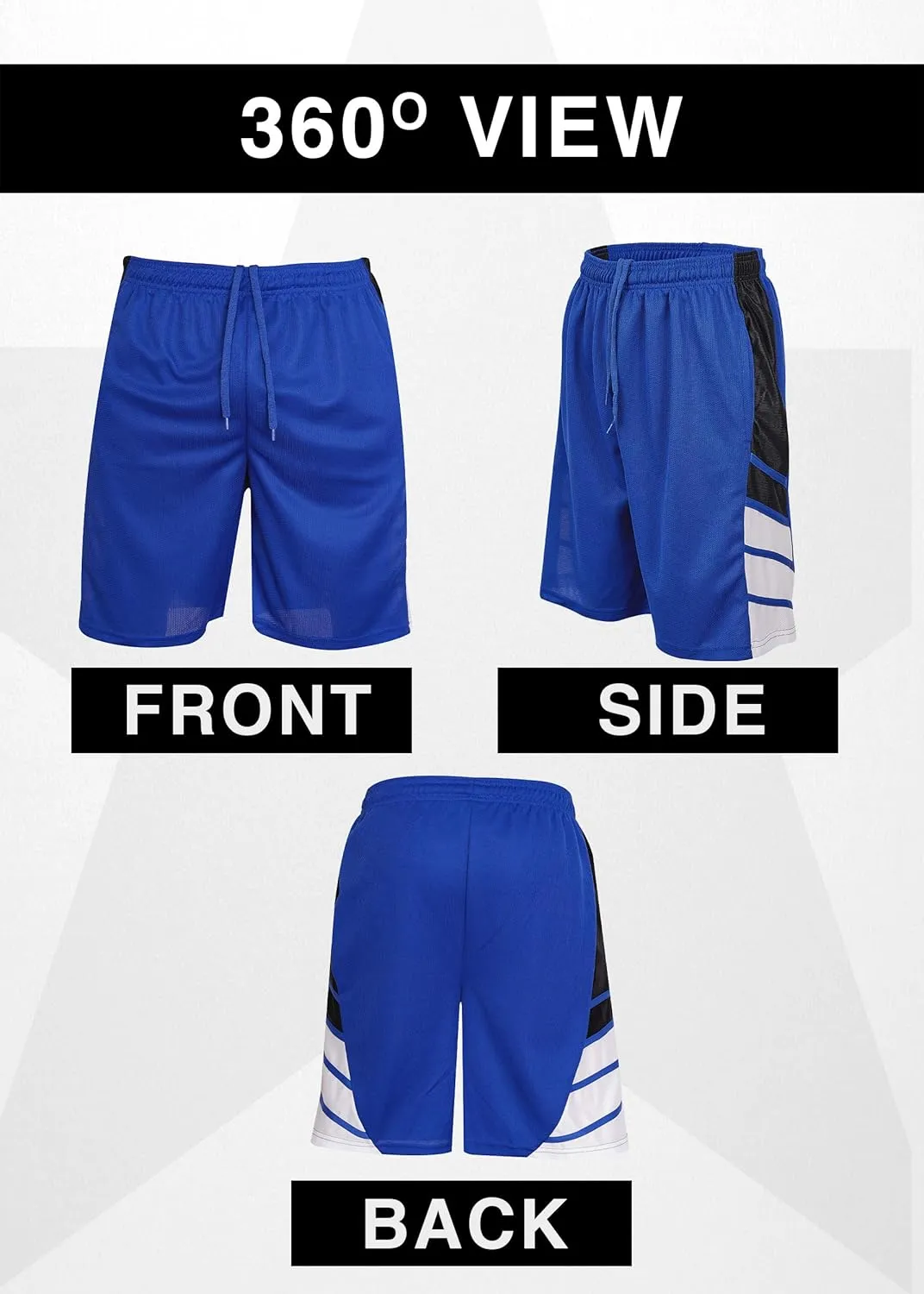 Mens Basketball Shorts with Pockets, Active Athletic Performance Gym Workout Shorts for Men Workout Shorts, 4 Pack